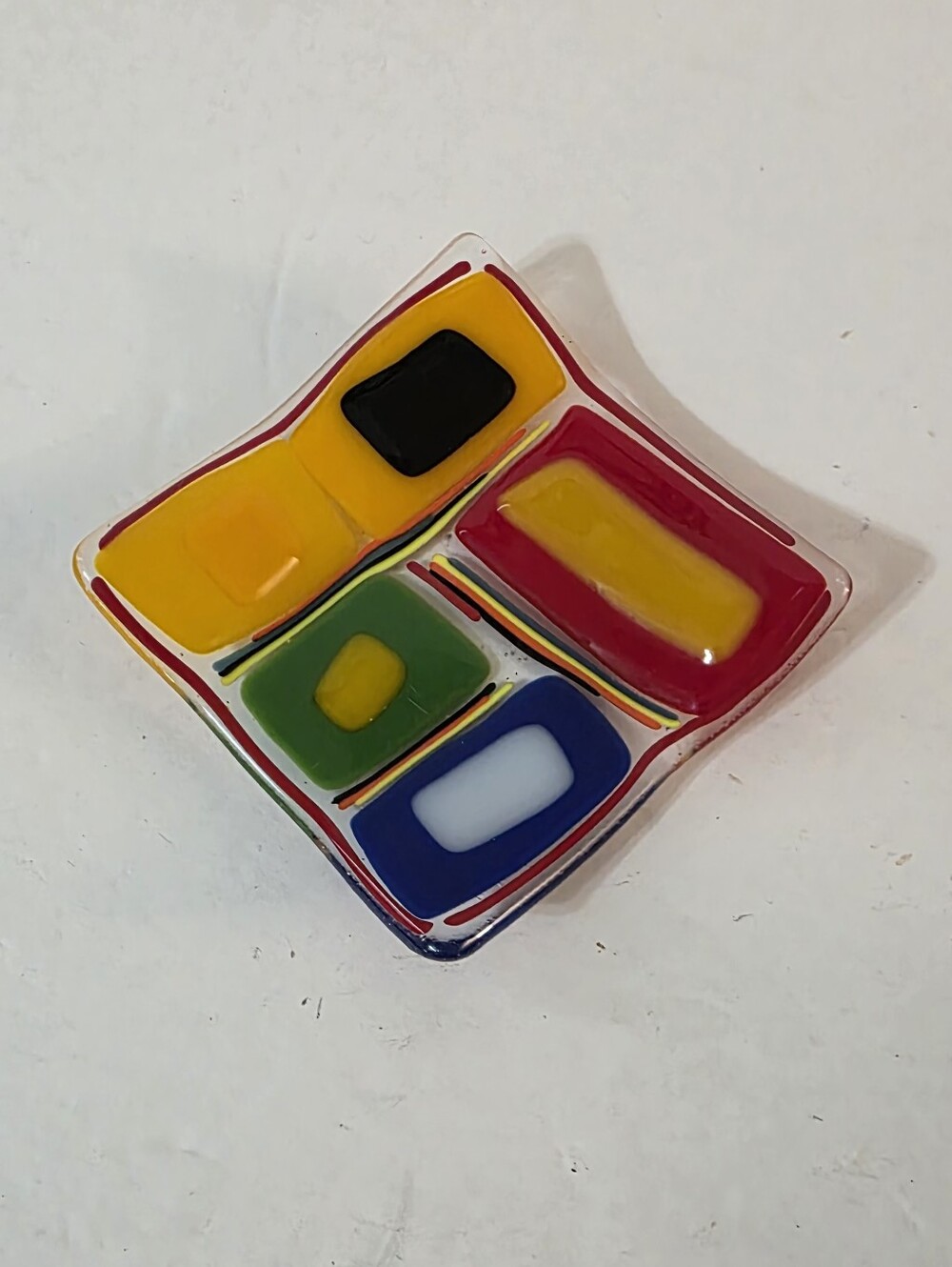Hand Crafted Fused Glass Trinket Dish